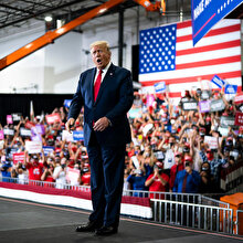 Trump mitingde konuştu: 4 yıl seçileceğiz, belki bir 4 yıl daha isteriz