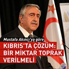 Mustafa Akıncı'ya göre Kıbrıs'ta çözüm: Bir miktar toprak verilmeli