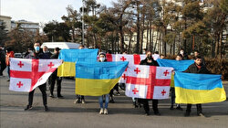 Protesters rally in republic of Georgia in support of Ukraine