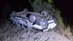 Otomobil 80 metreden düştü: Emniyet kemeri takılı sürücü yaralı kurtuldu