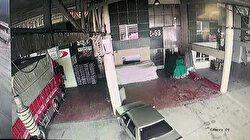 El freni çekilmeyen otomobilden film gibi görüntüler