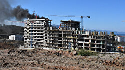 Ordu Şehir Hastanesi inşaatında çıkan yangın söndürüldü