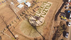 Zonguldak'ta ağaç desenleriyle ’Türkiye Yüzyılı’ logosunu işlediler