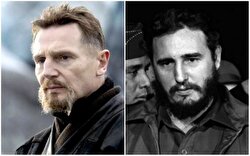 Liam Neeson and Cuban revolutionary Fidel Castro.