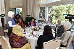 Turkey's first lady Emine Erdogan hosts a luncheon for wives of the leaders, who attend the extraordinary summit of Organization of Islamic Cooperation (OIC) in Istanbul, Turkey on December 13, 2017. 
