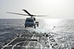 Within the context of the Turkish Maritime Task Group activities, Turkish frigates and helicopters stationed in the central Mediterranean conducted training sequences.

