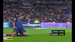 Fransa-İsveç maçı bu akşam TVNET'te