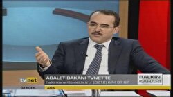 Adalet bakanı Ergin'den TVNET'e özel açıklama