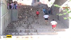 Mardin'de merdiven koşusu