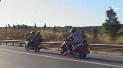 Halatın ucundaki motosiklet