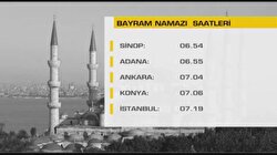 Bayram namazı saatleri