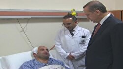 Başbakan'dan yaralı polise ziyaret