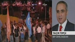 Asılan afiş protesto edildi