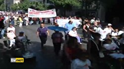 YUNANİSTAN ENGELLİLER PROTESTOSU