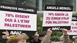 AB ZİRVESİNDE FİLİSTİN GÖSTERİSİ