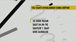 Yaz  saati Ugulaması Bitiyor