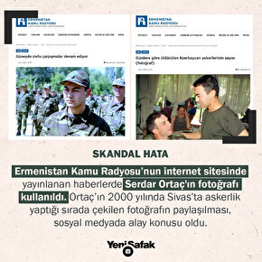 Ermenistan devlet radyosu Serdar Ortaç fotoğrafını Öldürülen Azerbaycan askeri haberinde kullandı