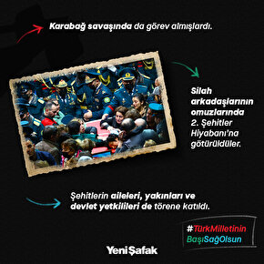 Türk milletinin başı sağ olsun: Azerbaycan 14 şehidini uğurladı