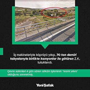 Ankarada akıl almaz olay: 86 yıllık köprüyü çaldı
