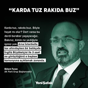 AK Partili Turan’dan İmamoğlu’na eleştiri: Karda tuz rakıda buz