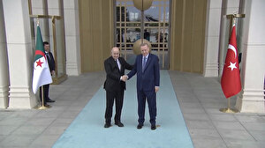 Cumhurbaşkanı Erdoğan Cezayir Cumhurbaşkanı Tebbun'u resmi törenle karşıladı