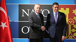 Cumhurbaşkanı Erdoğan NATO Zirvesi'nde İspanya Başbakanı Sanchez ile görüştü