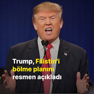 Trump, Filistin'i bölme planını resmen açıkladı