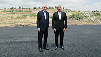 Erdogan arrives in Azerbaijan's capital
