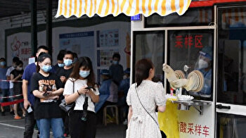 People line up for nucleic acid testing in China