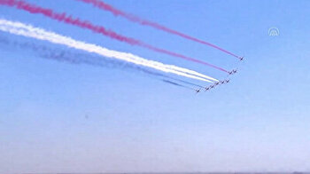 Air show over Giza Pyramids dazzles spectators