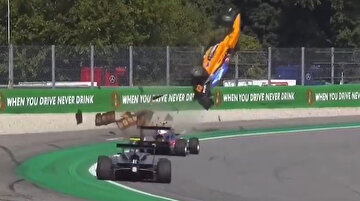 Formula 3'te korkunç kaza: Araç metrelerce havaya uçtu!
