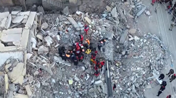 Elazığ'daki depremin enkazı havadan görüntülendi
