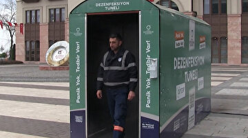Ordu'da koronavirüse karşı dezenfekte tüneli yapıldı