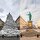 Odesa’daki Duke de Richelieu Anıtı kum torbalarıyla korunuyor, 9 Mart 2022.