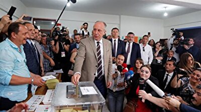 Turkey’s main opposition presidential candidate İnce votes in elections