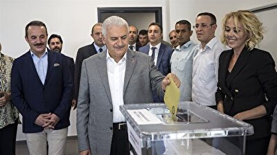 Turkish PM casts vote in elections