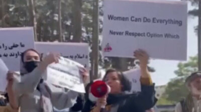 Kabul women rally for equal rights in Afghanistan