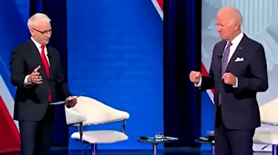 Imaginary jet pack: Biden makes bizarre hand gesture during CNN town hall