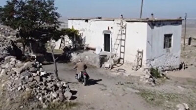 Elderly man lives alone in abandoned village in central Turkey