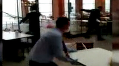 Powerful winds shatter windows at Turkish restaurant in Istanbul