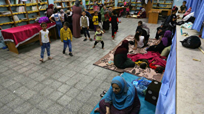 Palestinians take refuge in schools as Israel continues bombing Gaza