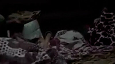 Terrified Palestinian children hide under blankets as Israel shells Gaza