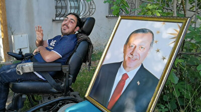 Erdogan makes disabled man's dream come true with phone call