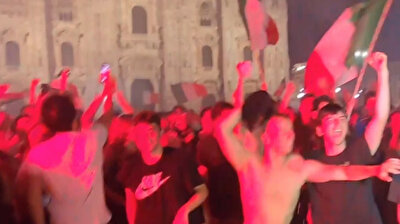 Jubilant Italians celebrate EURO 2020 victory in Milan