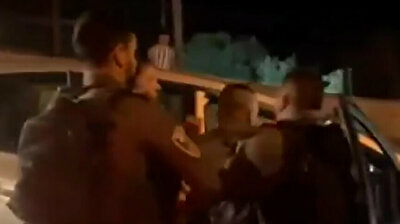 Occupant Israeli forces manhandle Palestinian youths before arresting them