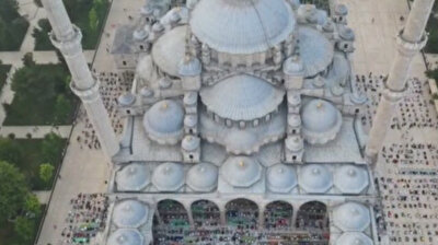 Muslims perform Eid prayers at Istanbul's Hagia Sophia Grand Mosque