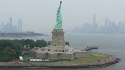 West coast wildfire smoke causing hazy sky in NYC