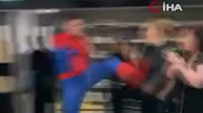 Spider-Man kicks woman in the throat, punches her face in UK supermarket