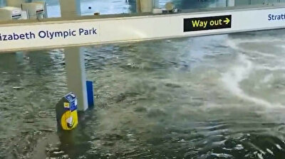 London subway stations turn into pools following flash floods
