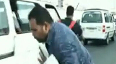 Reporter hit by motorcycle during live broadcast in Egypt